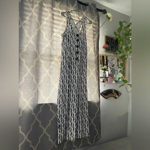 ASOS Black & White letter print jumpsuit